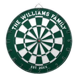 Dartboard voor Groene en Witte Familie met Darts Dartbord