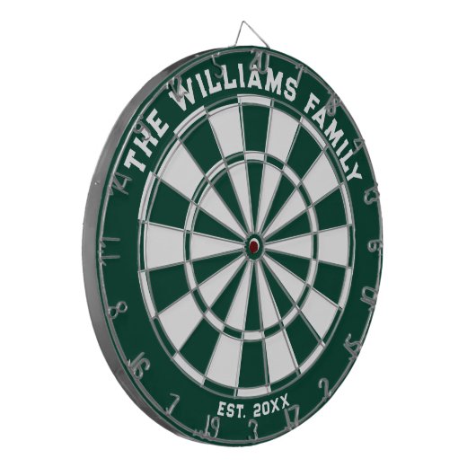 Dartboard voor Groene en Witte Familie met Darts Dartbord (Voorkant Links)