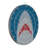 Dartboard voor haaienaanvallen dartbord (Voorkant Links)