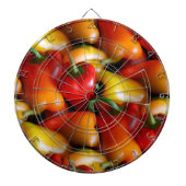 Dartboard voor rode en gele paprika dartbord (Voorkant)