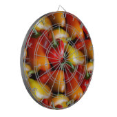 Dartboard voor rode en gele paprika dartbord (Voorkant Links)