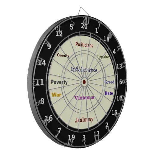 Dartboard voor therapie op basis van zuiger dartbord (Voorkant Links)