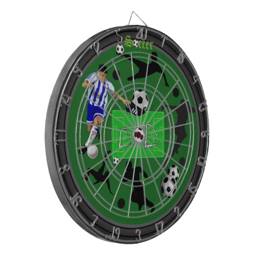 Dartboard voor Voetbal (football) Dartbord (Voorkant Links)