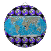 Dartboard voor wereldkaart Vacation Destination Dartbord (Voorkant)