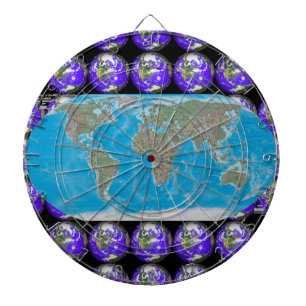Dartboard voor wereldkaart Vacation Destination Dartbord