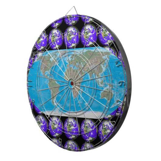 Dartboard voor wereldkaart Vacation Destination Dartbord (Voorkant Rechts)