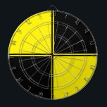Dartboard voor zwarte & gele speelruimte dartbord<br><div class="desc">genieten!</div>