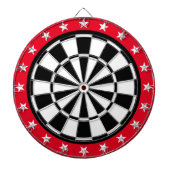dartboard voor zwarte , witte en rode sterren dartbord (Voorkant)