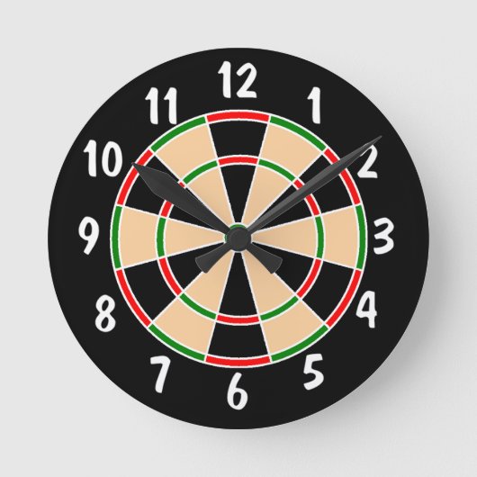 Dartboard Wall klok. Ronde Klok (Voorkant)