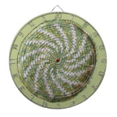 Dartboard - White Spiral on Green Dartbord (Voorkant)