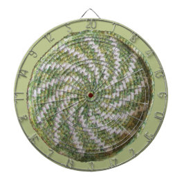 Dartboard - White Spiral on Green Dartbord
