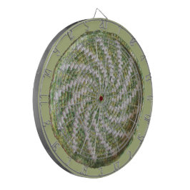 Dartboard - White Spiral on Green Dartbord