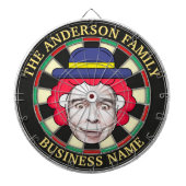 Dartboard with custom text and photo dartbord (Voorkant)