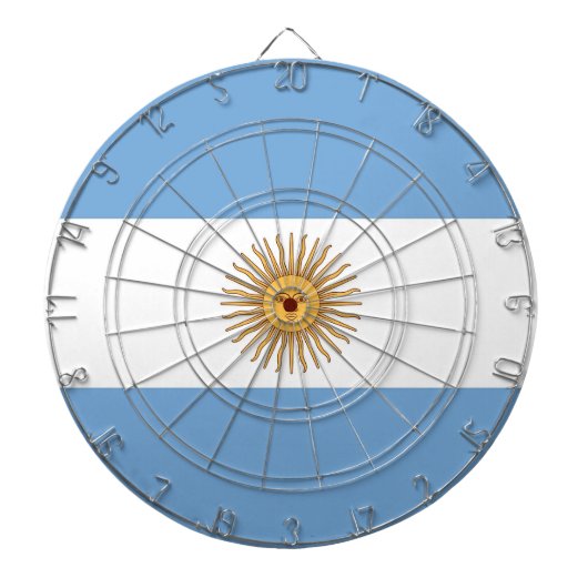 Dartboard with Flag of Argentina Dartbord (Voorkant)