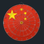 Dartboard with Flag of China Dartbord<br><div class="desc">Transform your game room into a celebration of Chinese heritage with our dartboard featuring the flag of China! Crafted with meticulous attention to detail, this dartboard proudly displays the iconic red field with five yellow stars of the Chinese flag, symbolizing the nation's unity and revolutionary spirit. Whether you have Chinese...</div>