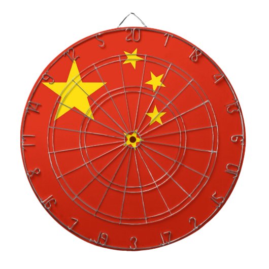 Dartboard with Flag of China Dartbord (Voorkant)
