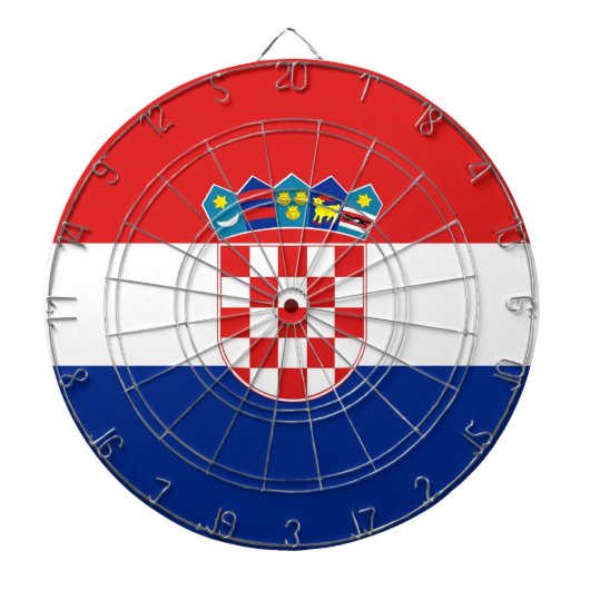 Dartboard with Flag of Croatia Dartbord (Voorkant)