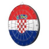 Dartboard with Flag of Croatia Dartbord (Voorkant Rechts)