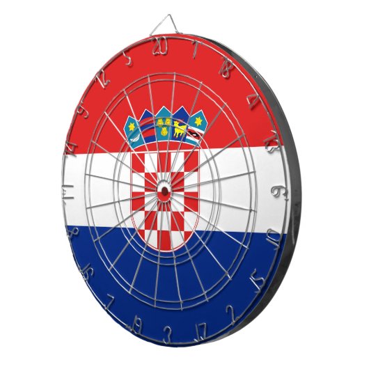 Dartboard with Flag of Croatia Dartbord (Voorkant Rechts)