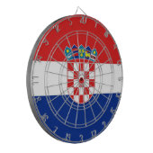 Dartboard with Flag of Croatia Dartbord (Voorkant Links)