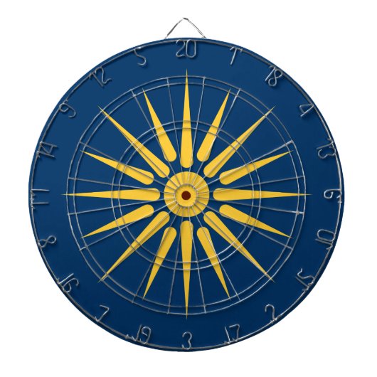 Dartboard with Flag of Macedonia, Greece Dartbord (Voorkant)