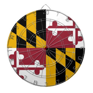 Dartboard with Flag of Maryland, USA Dartbord