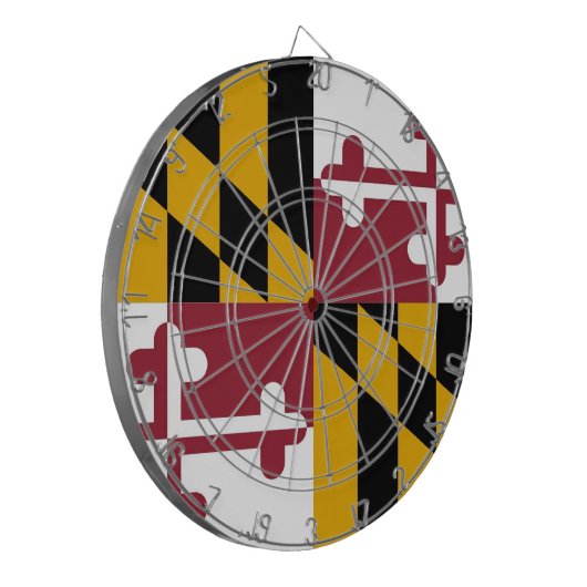Dartboard with Flag of Maryland, USA Dartbord (Voorkant Links)