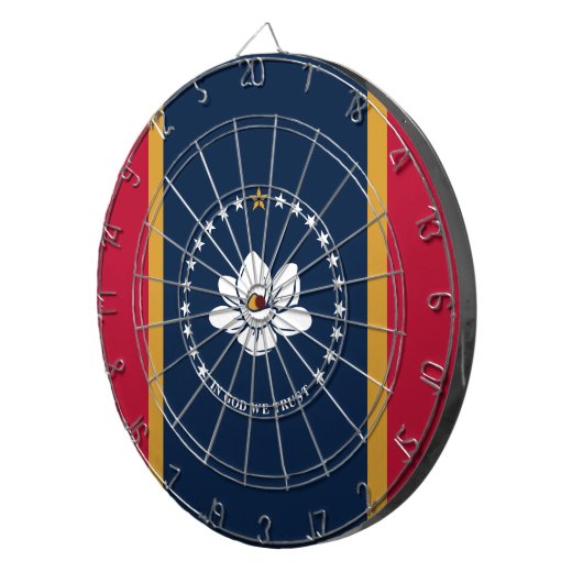 Dartboard with Flag of Mississippi State, USA Dartbord (Voorkant Rechts)
