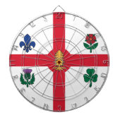 Dartboard with Flag of Montreal, Canada Dartbord (Voorkant)