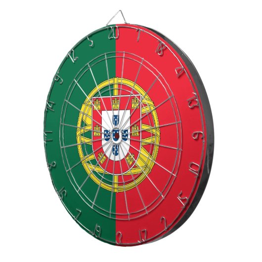 Dartboard with Flag of Portugal Dartbord (Voorkant Rechts)
