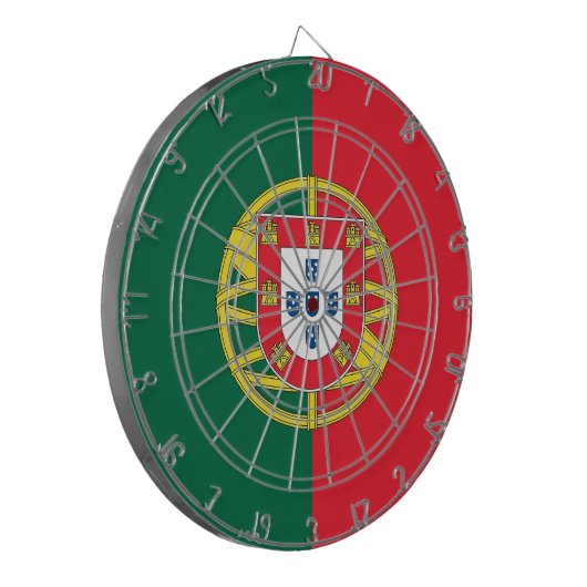 Dartboard with Flag of Portugal Dartbord (Voorkant Links)