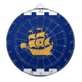 Dartboard with Flag of Quebec City, Canada Dartbord (Voorkant)