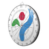 Dartboard with Flag of Seoul, South Korea Dartbord (Voorkant Rechts)