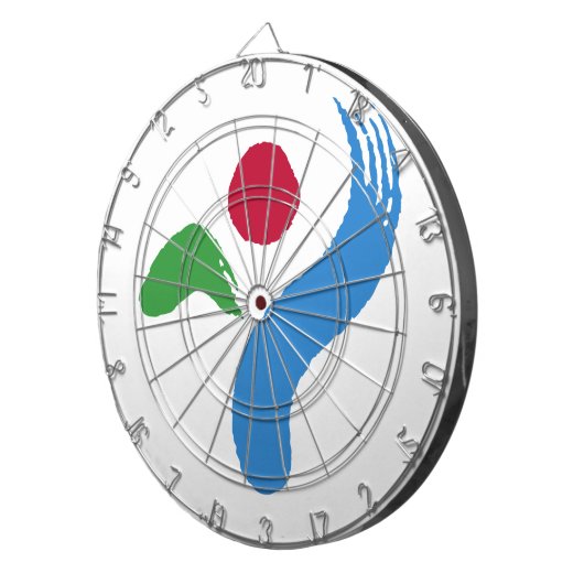 Dartboard with Flag of Seoul, South Korea Dartbord (Voorkant Rechts)