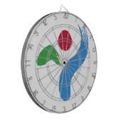 Dartboard with Flag of Seoul, South Korea Dartbord (Voorkant Links)