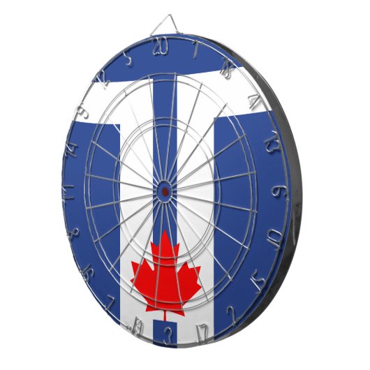 Dartboard with Flag of Toronto, Canada Dartbord (Voorkant Rechts)