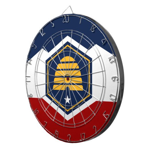 Dartboard with Flag of Utah State, USA Dartbord (Voorkant Rechts)