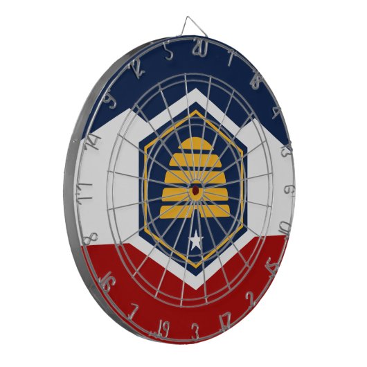 Dartboard with Flag of Utah State, USA Dartbord (Voorkant Links)
