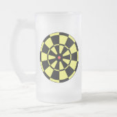 Dartboard Yellow Black Red Bullseye Matglas Bierpul (Links)