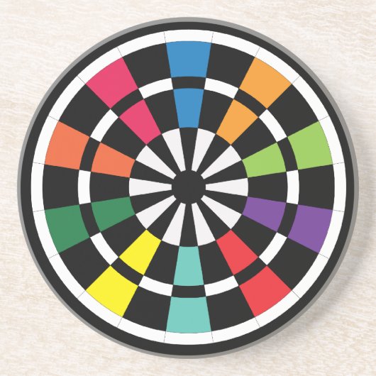 Dartboard Zandsteen Onderzetter (Voorkant)
