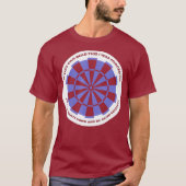 Dartboard Zet mijn darts neer Dart Player T-shirt (Voorkant)