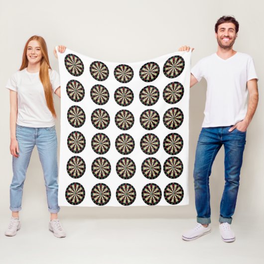 Dartboards Bullseye Pattern, Medium Fleece Blanket Deken (In situ)