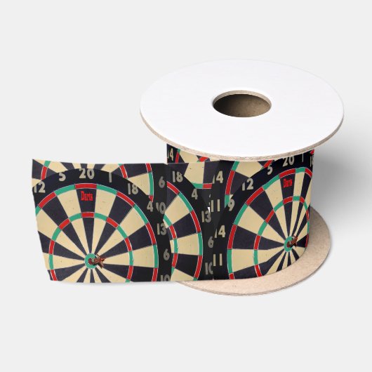 Dartboards Bullseye Pattern Satijnen Lint (Spoel)