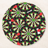 Dartboards Darts en Bullseye Pattern Ronde Kartonnen Onderzetter (Voorkant)