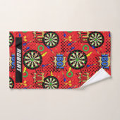 Dartboards Darts stripboekstijl gepersonaliseerd Handdoek (Handdoek)