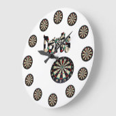 Dartboards en kunststofnaam, ronde, grote wandklok (Hoek)