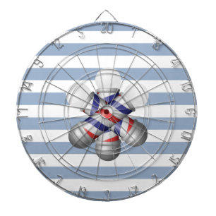 Dartbord Blauwe & Witte Streep Kapper Paal Kappers