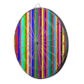 Dartbord Heldere Kleurrijke Kleuren Streep (Voorkant Rechts)