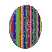Dartbord Heldere Kleurrijke Kleuren Streep (Voorkant Links)