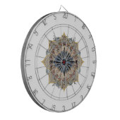 Dartbord historisch turks motief ontwerp (Voorkant Links)